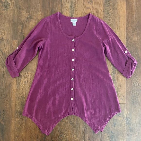 Soft Surroundings button down tunic - Picture 1 of 3